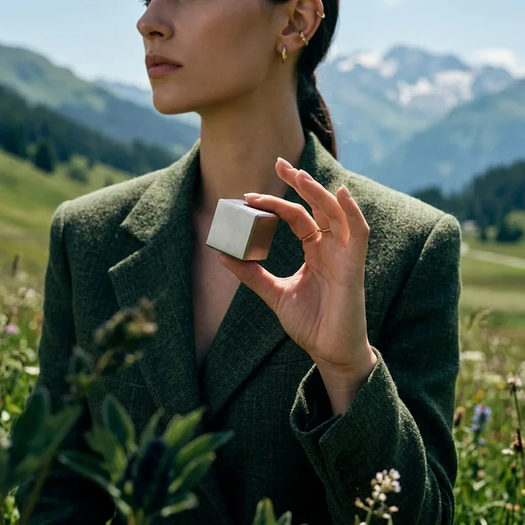 Person holding a cube in Summit style